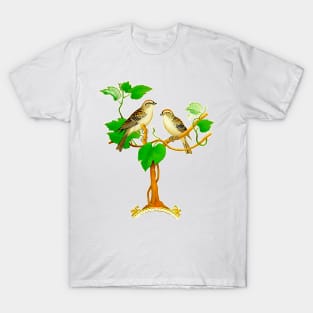 Birds on the tree branch T-Shirt